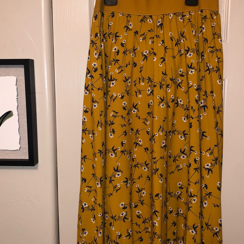 Andi-James pleated knee-length skirt yellow SZ L